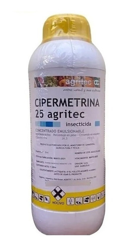 Insecticida Cipermetrina Al  25%  1 Litro 