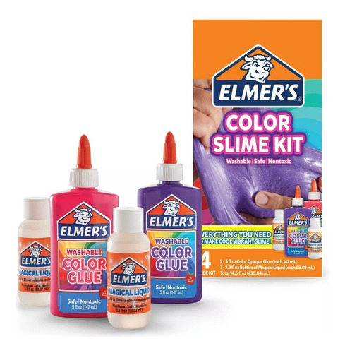 Pegamento Magico Elmers Metalico Slime Set X 4 