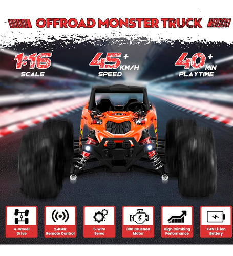 Auto Control R 40km 4x4 Todo Terreno Buggy 1:16 Profesional