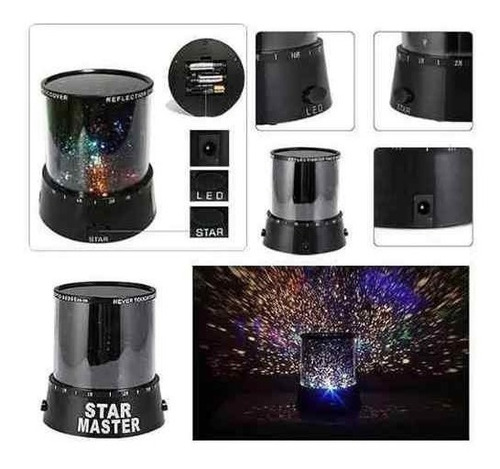 Imagen 4 de 6 de Lampara Led Colores Proyector De Estrellas Star Master H5007