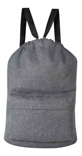 5 Piezas Bolsa Morral Con Asas Gris Tela Poliester Site