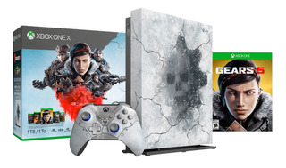 Microsoft Xbox One X 1TB Gears 5 Limited Edition Bundle color artic blue