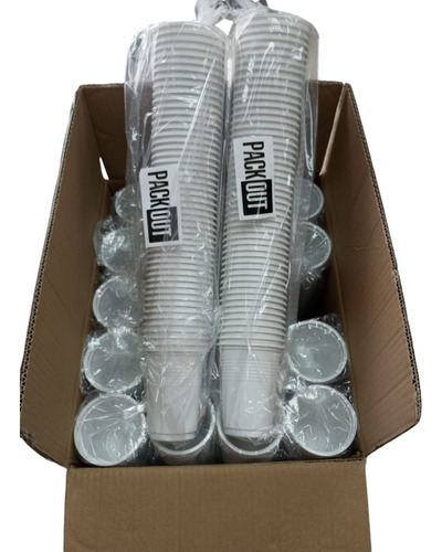 Vasos Blanco Almidón De Maíz 500cc X Caja 1.000 Unid.