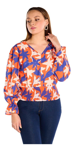 Blusa Dama Multicolor Estampada Mundo Terra 159137