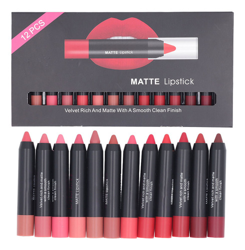 Set De Maquillaje De Lápiz Labial Mat - g a $101566