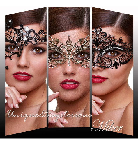 Mask Mymenu Masquerade Con Diamantes De Imitación Brillantes
