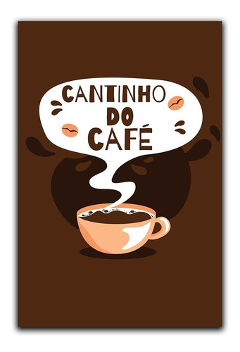 Imagem 3 de 6 de Kit Placas Quadros Decorativos 3 Pçs 20x30 Cantinho Do Café