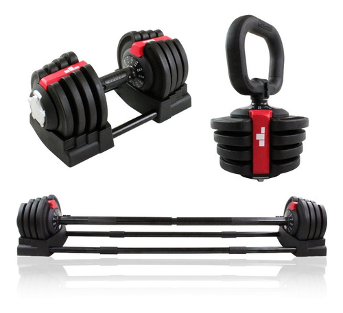 Kit De Pesas Ajustables Con Rack Extensible 40 Lb / 19 Kg