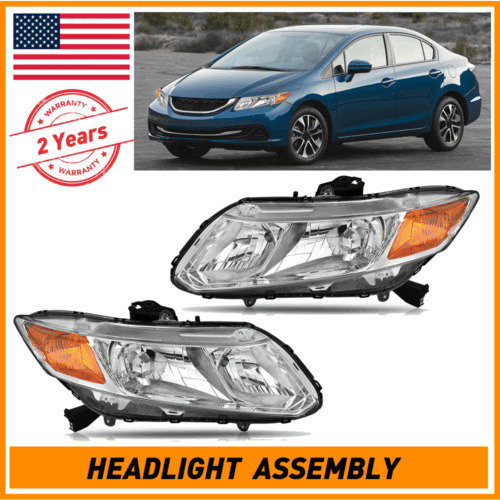 Headlights Replacement For 2012-2015 Honda Civic 4dr Sed Aab