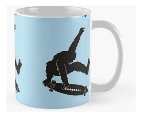 Taza Sasquatch Montando Un Longboard Calidad Premium