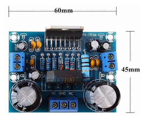 Imagen 6 de 8 de Amplificador Mono 100w Rms - Tda7293
