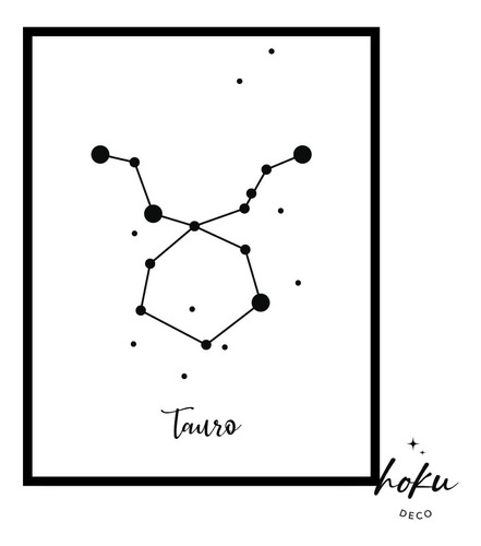 Cuadro 20x25 - Signos Del Zodíaco - Constelaciones - Tauro