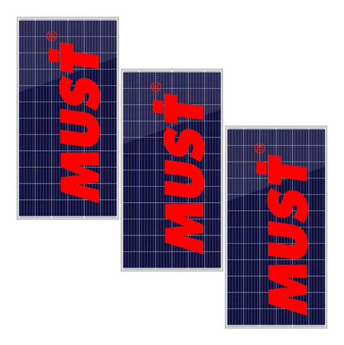 Imagen 1 de 8 de Must Solar Panel Solar Policristalino 330w 3 Unidades 