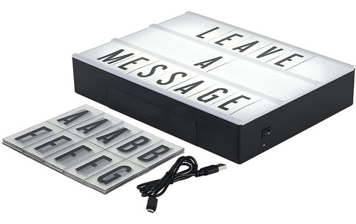 Imagen 3 de 9 de Cartel Luminoso Letras Grandes Iconos Led Lightbox Usb Pilas
