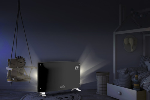 Imagen 4 de 9 de Vitroconvector Calefactor Led Peabody Pe-vqdl20 Curvo 2000w