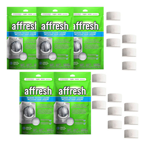 Affresh Pastilla Limpiadora Para Lavadora 5 Pack 15 Tabletas