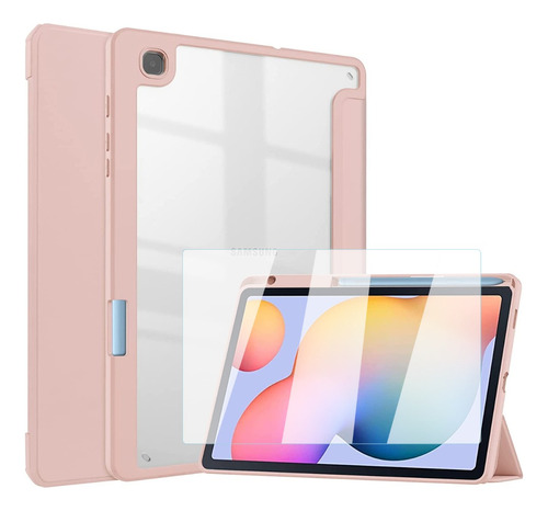 Funda Para Samsung Galaxy Tab S6 Lite Smart Hibrida + Mica