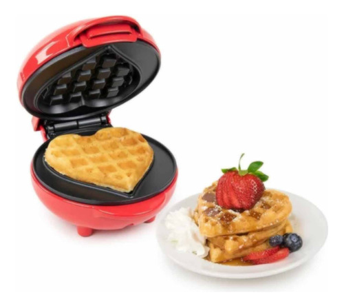 Mini Wafflera Eléctrica En Forma De Corazón Máquina 