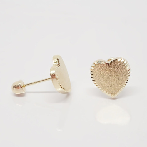 Amor Eterno - Broqueles / Corazón Azucarado / Oro Sólido 10k