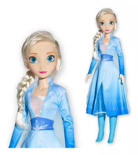 Boneca Pelucia Frozen Elza Anna Princesas Disney Coleção 50cm