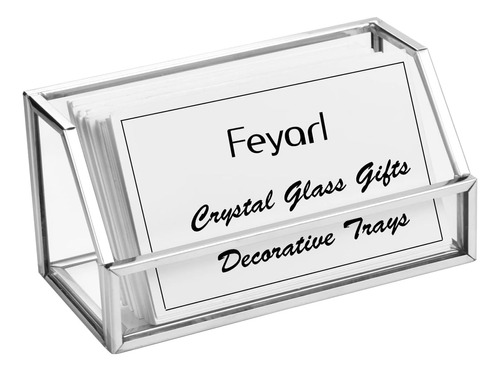 Feyarl Soporte Para Tarjetas De Visita De Cristal, Soporte