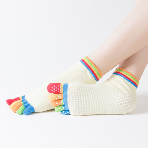 5 Pairs Calcetines De Cinco Dedos De Color