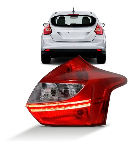 Lanterna Traseira Focus Hatch 2014 2015 Com Led