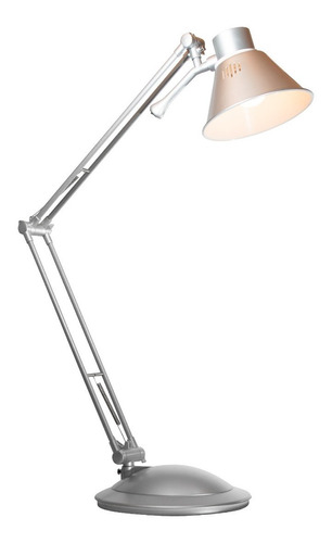 Lámpara De Escritorio Acabado En Plata Socket E27 40w 1 Luz