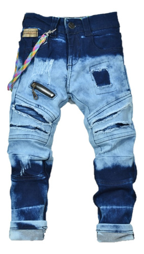 Pantalon Para Niño Roto Urbano A La Moda M9122b 