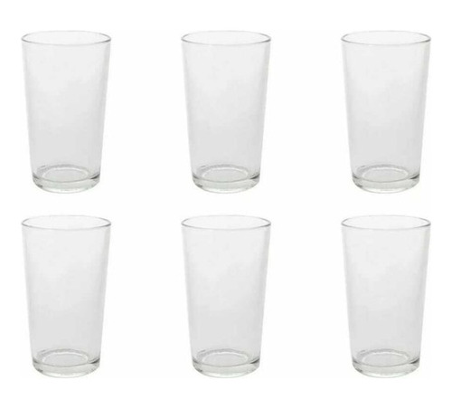 Vasos De Vidrio Nilda Durax 350ml X6