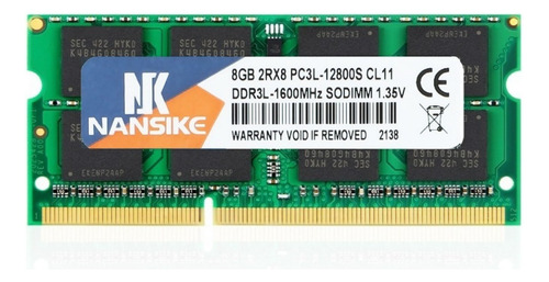 Memoria RAM gamer color verde  8GB 1x8GB Nansike DDR3L-1600S