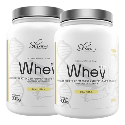 Kit 2x Whey Protein 900g - Slim Weight Control - Exclusivo