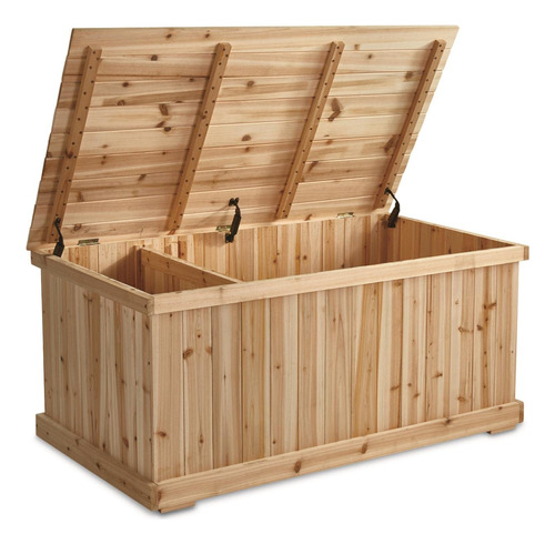 Castlecreek Caja Almacenamiento Para Exterior Madera Patio E