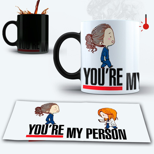 Taza Magica Grey's Anatomy, You're My Person, Meredith 