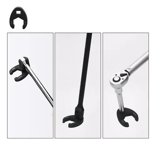 Chave Crowfoot Flare Nut De 19 Peças De 8-32 Mm De 1/2 3/8