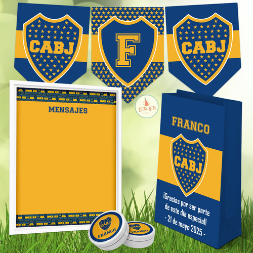 Kit Imprimible Boca Juniors Cumpleaños Personalizado