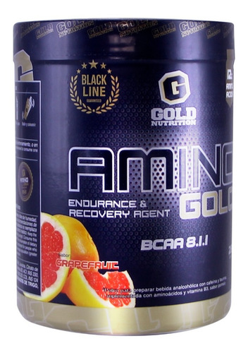 Suplemento En Polvo Gold Nutrition Amino Aminoácidos Sabor Grapefruit En Pote De 280g