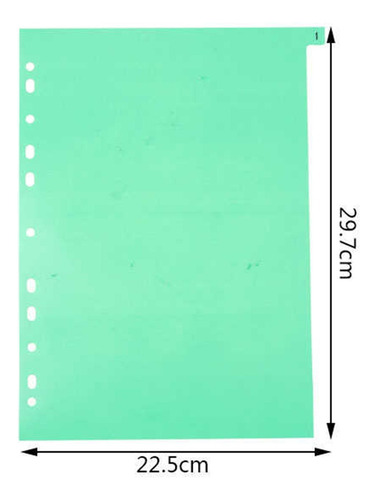 Set 6 Separador Divisor De Hoja Carpeta A4