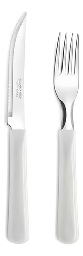 Set De Cubiertos Simonaggio Elementos 16 Piezas Blanco Perla
