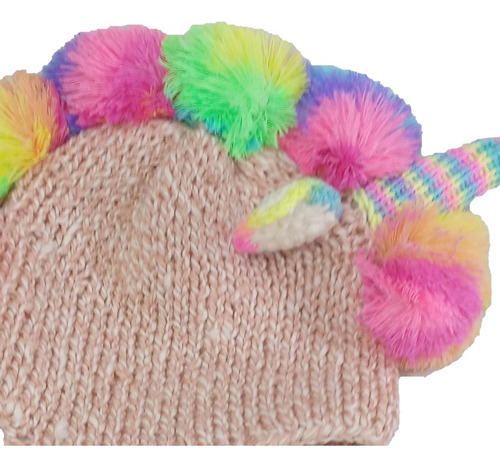 Gorro Con Orejeras Y Trenzas Tipo Unicornio Para Niña