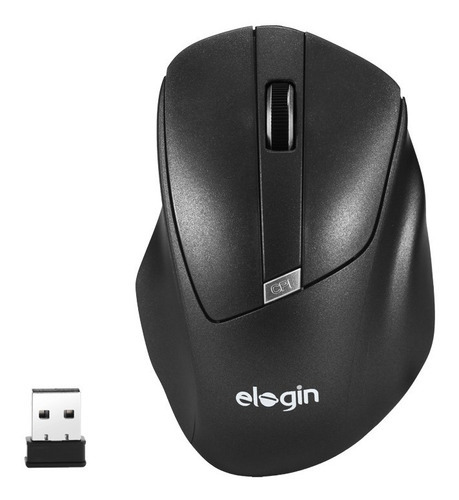 Mouse Sem Fio 2.4ghz Preto Receptor Nano 1200 Dpi