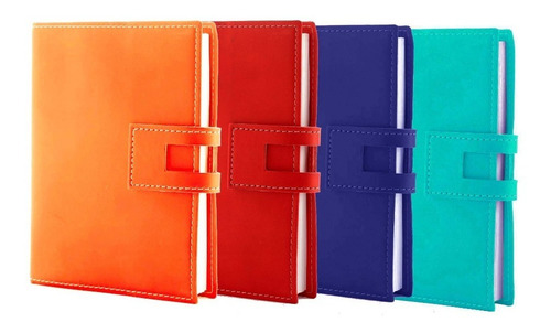 Mini Cuaderno Anotador Milán Eco-cuero Con Imán Hojas Lisas