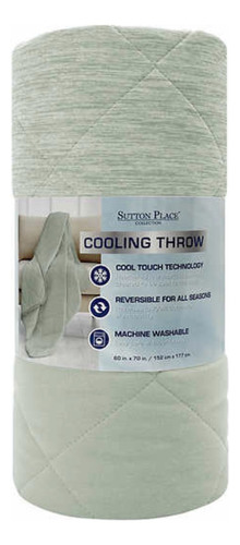 Frazada Fresca Al Tacto Cooling Throw Manta Costco Color Verde Claro Diseño Lisa