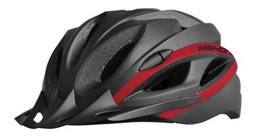 Capacete High One Win Com Sinalizador Cor Preto/Vermelho Tamanho 57-61 cm