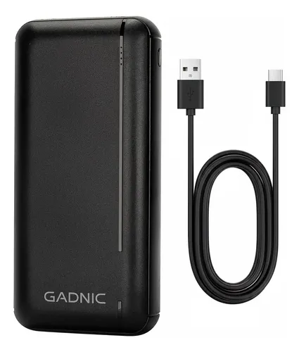 Cargador Portatil Gadnic 25000 mAh Carga Rapida 5V 2A Dual Entrada Micro Entrada Tipo C