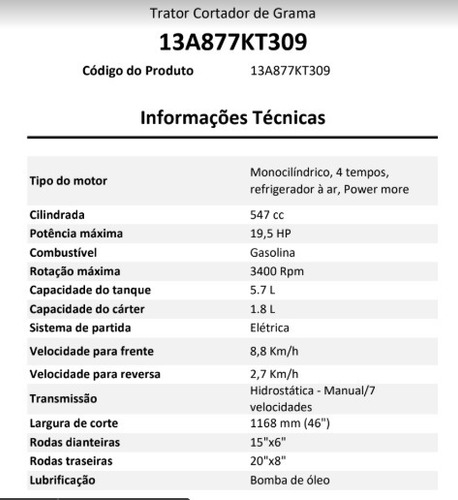 Trator Toyama Aparador De Grama Rossadeira Cortador De Mato