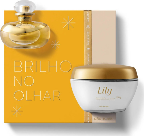 Imagem 1 de 6 de Kit Presente Lily (2 Itens) Perfume + Creme Acetinado Oferta