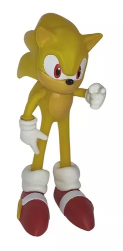 Boneco Sonic Amarelo Action Figure Personagem Articulado