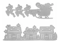 Comprar Troquel Metal Navidad Trineo Dibujado Papa Noel Reno Corte