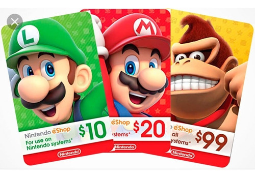 Tarjetas Nintendo Eshop Switch 50 Usa